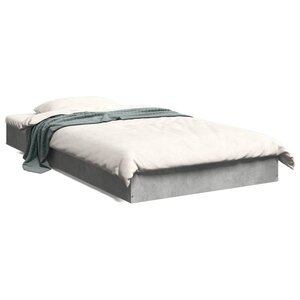 vidaXL Cadre de lit sans matelas gris béton 100x200 cm