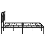vidaXL Cadre de lit métal sans matelas avec tête de lit noir 183x213cm