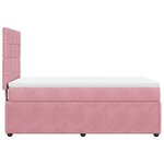 vidaXL Sommier à lattes de lit avec matelas Rose 90x190 cm Velours