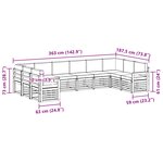 vidaXL Ensemble de canapés d'extérieur 7 Pièces Blanc et Crème