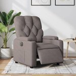vidaXL Fauteuil inclinable électrique Taupe Tissu