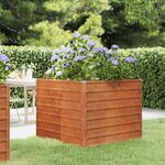 vidaXL Lit surélevé de jardin rouillé 100x100x77 cm acier corten