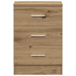 vidaXL Table de chevet chêne artisanal 38x35x55 cm bois d’ingénierie