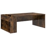 vidaXL Table basse Chêne fumé 95 x 50 x 34 cm Bois d'ingénierie