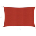 vidaXL Voile d'ombrage 160 g/m² Rouge 6x7 m PEHD