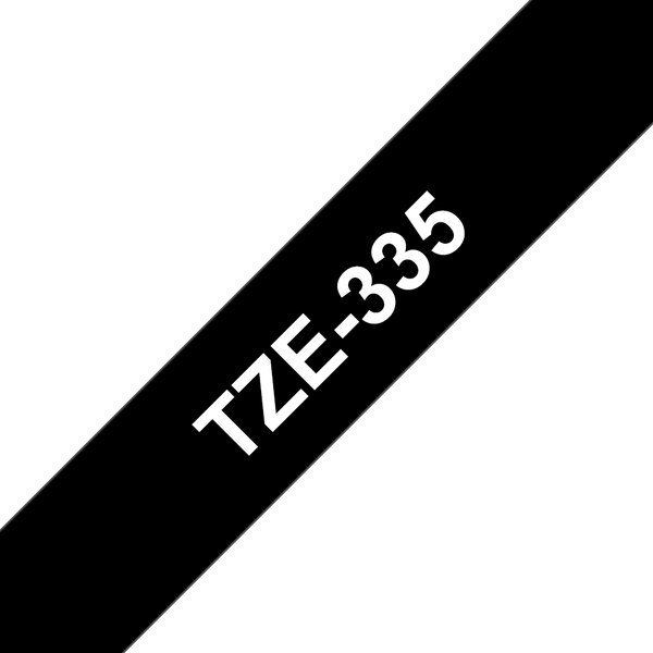 4 Rubans Compatibles Brother 12 Mm (8m) - Noir Sur Blanc - Pour étiqueteuses PT-E115B, Etc.
