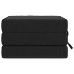 vidaXL Canapé-lit pliable 75 x 63 x 45 cm Noir