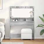 vidaXL Coiffeuse Sonoma gris 100 x 41 x 135 cm Bois d'ingénierie