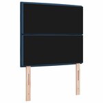 vidaXL Tête de lit Hauteur réglable avec tête de lit Bleu 90 cm tissu