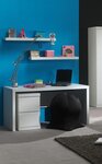 LARA Bureau laqué blanc