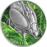 MACRO MANTIS Insects 2 Oz Silver Coin 5 Dollars Niue 2022