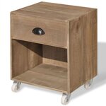 vidaXL Tables de chevet 2 Pièces marron bois massif