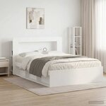 vidaXL Cabinet de Tête de Lit avec stockage Blanc Bois d’ingénierie