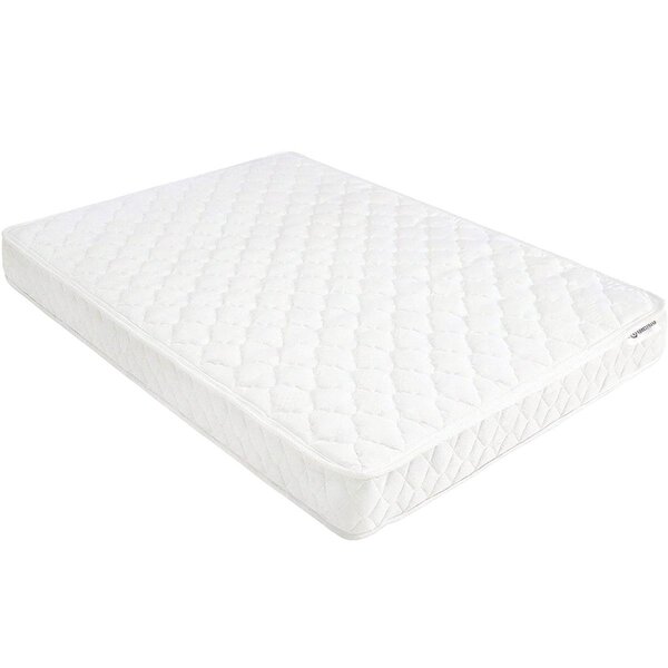 Matelas 140x200 cm H3 fermeté moyenne - matelas à ressorts Bonnell avec housse en tissu blanc
