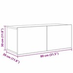 vidaXL Ensemble meuble TV 6 Pièces Bois ancien 30 5 x 30 x 90 cm