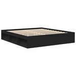 vidaXL Cadre de lit sans matelas noir 200x200 cm