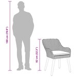 vidaXL Ensemble de salle à manger pour jardin 5 Pièces Gris polyrotin