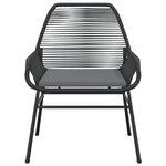 vidaXL Chaises de jardin lot de 2 avec coussins noir résine tressée