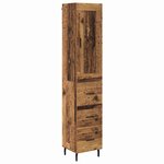 vidaXL Haut Armoire Bois Ancien 34 5 x 34 x 180 cm Bois d'ingénierie