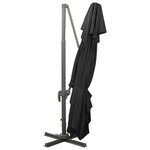 vidaXL Parasol de jardin déporté avec double dessus noir 400 x 300 cm