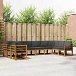 vidaXL Ensemble de canapés d'extérieur 10 Pièces Naturel et Anthracite