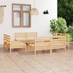 vidaXL Salon de jardin 8 Pièces Bois de pin massif