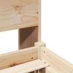 vidaXL Lit bibliothèque sans matelas 150x200 cm bois massif de pin