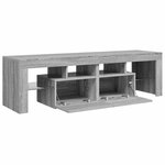 vidaXL Meuble TV avec lumières LED Sonoma gris 140x36 5x40 cm