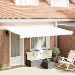 vidaXL Auvent Rétractable Blanc 400x200 cm 400 x 200 cm 4x2 m
