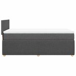 vidaXL Sommier à lattes de lit avec matelas Gris foncé 90x200 cm Tissu