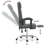 vidaXL Fauteuil de massage inclinable de bureau Gris foncé Tissu