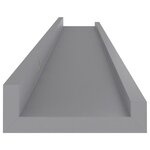 vidaXL Étagères murales 4 Pièces Gris 80x9x3 cm