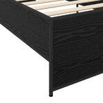 vidaXL Cadre de lit Chêne noir 80 x 200 cm Bois d'ingénierie