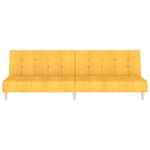 vidaXL Canapé-lit à 2 places Jaune Tissu