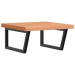 vidaXL Étagère de vasque murale acier et bois massif de hêtre