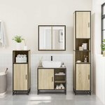 vidaXL Ensemble de meubles de salle de bain 4 Pièces chêne sonoma