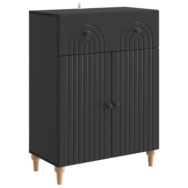 vidaXL Buffet Noir 66 x 34 5 x 90 cm Bois d'ingénierie
