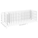 vidaXL Lit surélevé à gabion Acier galvanisé 90x30x30 cm