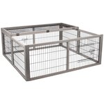 FLAMINGO Clapier pliable avec 2 portes Mel 116x112x45 cm