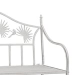 vidaXL Banc de jardin Blanc 104 x 54 x 93cm Acier