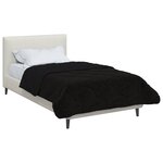 vidaXL Duvet d'été simple Matelassé Noir 155 x 220 cm
