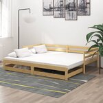 vidaXL Lit coulissant 2x(90x200) cm Bois de pin massif