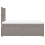 vidaXL Sommier à lattes de lit avec matelas Taupe 120x200 cm Tissu
