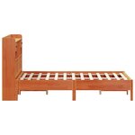 vidaXL Lit bibliothèque sans matelas cire marron 135x190 cm pin massif