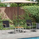 vidaXL Ensemble de repas extérieur 3 Pièces Bois de teck solide