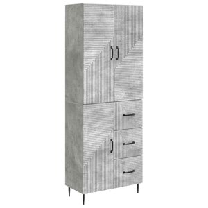 vidaXL Ensemble de Meubles 2 Pièces Gris béton 66 x 34 5 x 89 5 cm