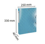 Boite de classement carte lustrée gaufrée pelliculée 1928 - dos de 40mm - a4 - x 8 - exacompta