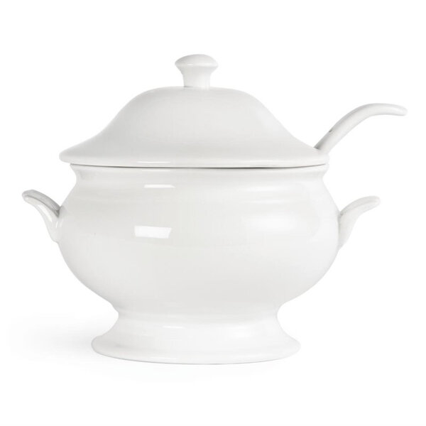 Soupière et louche en porcelaine - olympia -  - porcelaine 270x240x270mm