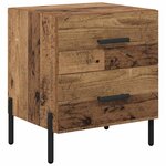 vidaXL Cabinet de chevet avec tiroir Bois ancien 40 x 35 x 47.5 cm