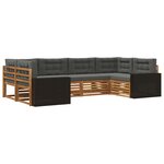 vidaXL Ensemble de canapés d'extérieur 6 Pièces Naturel et Anthracite